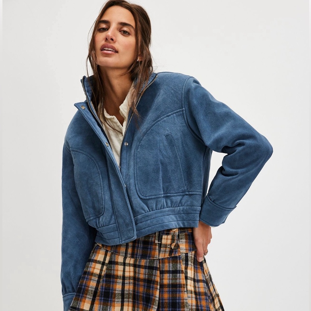 Free People We The Free Wes Suede Bomber